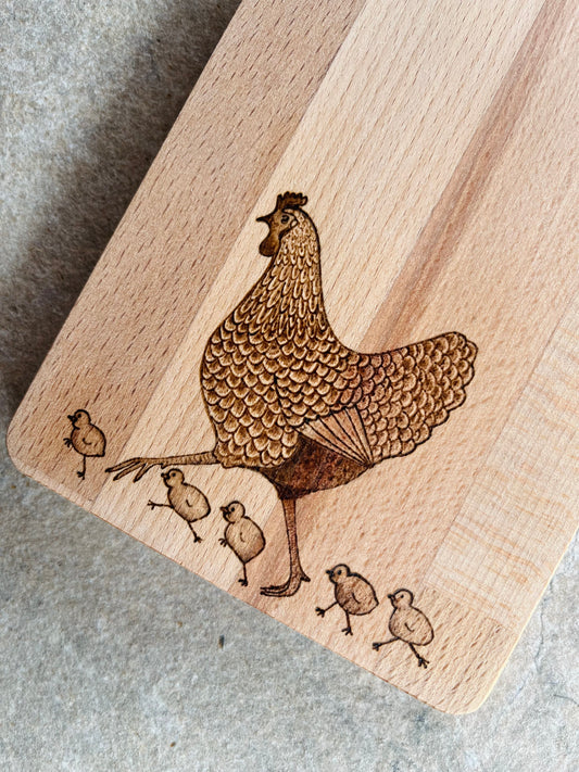 Hen and chicks board