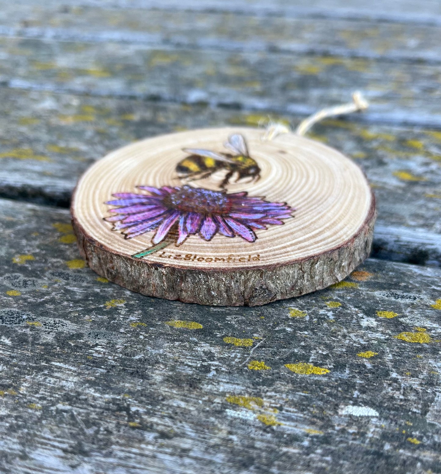 Bee and Flower ornament