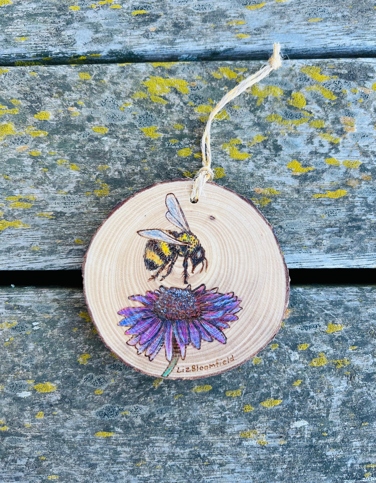 Bee and Flower ornament