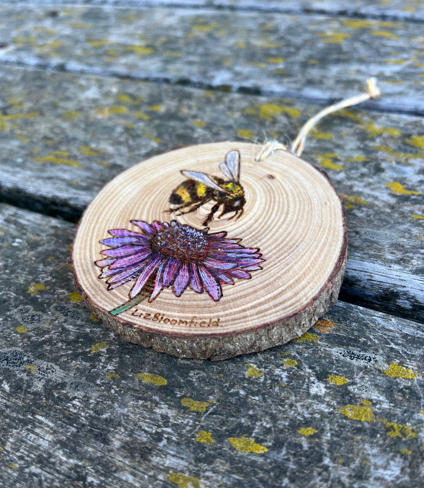 Bee and Flower ornament