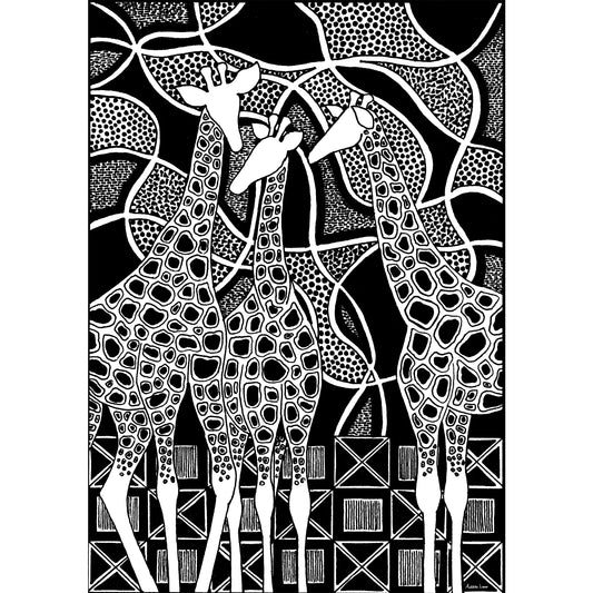 Giraffes - reproduction print 2/50